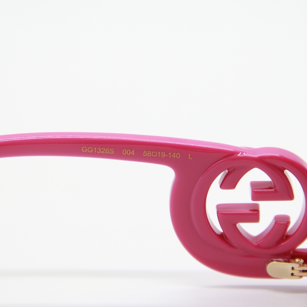 NEW GUCCI GG1326S 004 PINK SQUARE WOMEN SUNGLASSES GUCCI - Picture 10 of 13